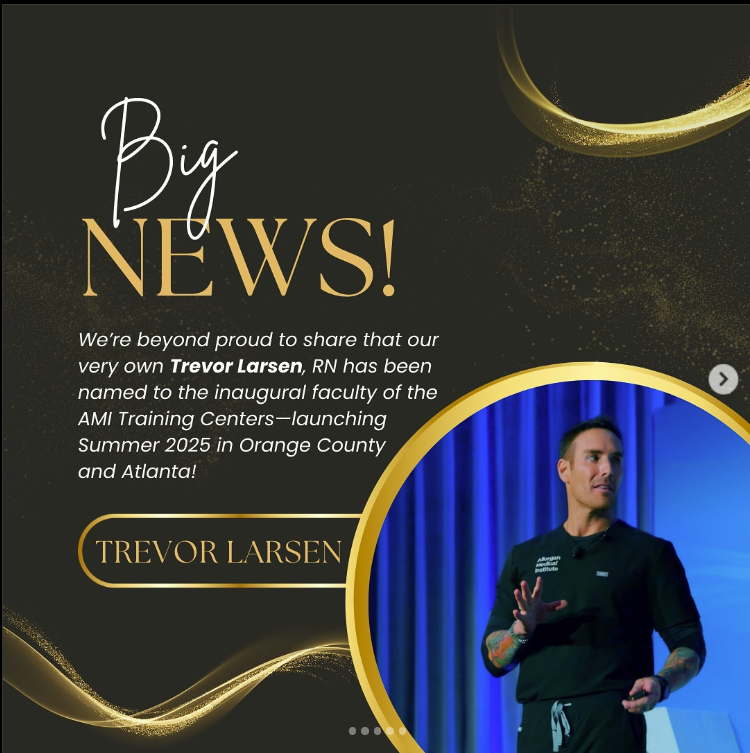 Trevor Larsen, Our Founder Selected by Allergan as Faculty for New AMI Training Facility