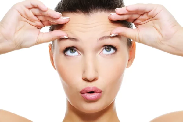 Botox treatment for horizontal forehead lines and wrinkles